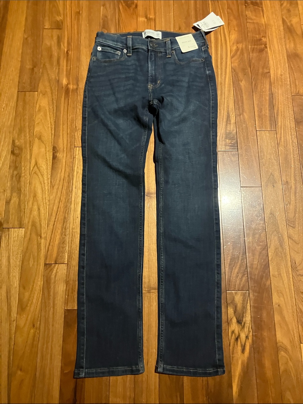 Abercrombie & Fitch Dark Indigo Kids Skinny Jeans - long length
